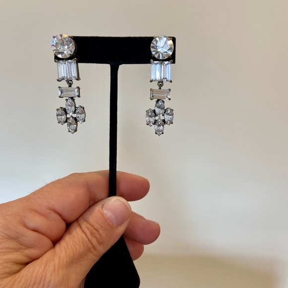 NWT luxury J. Crew crystal drop statement earrings - Picture 5 of 17